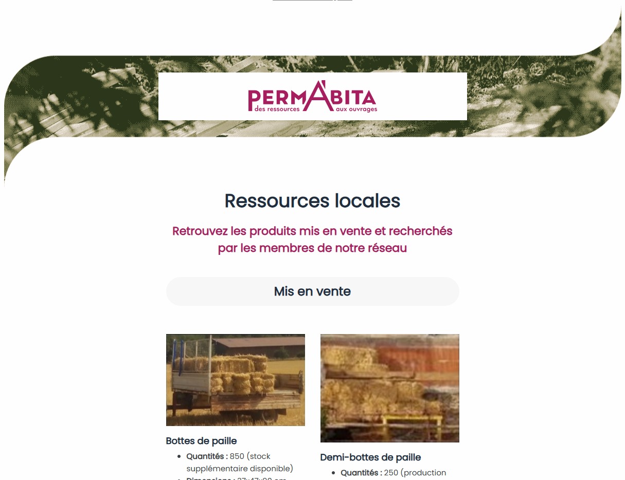 Permabota : ressources locales - mai 2024